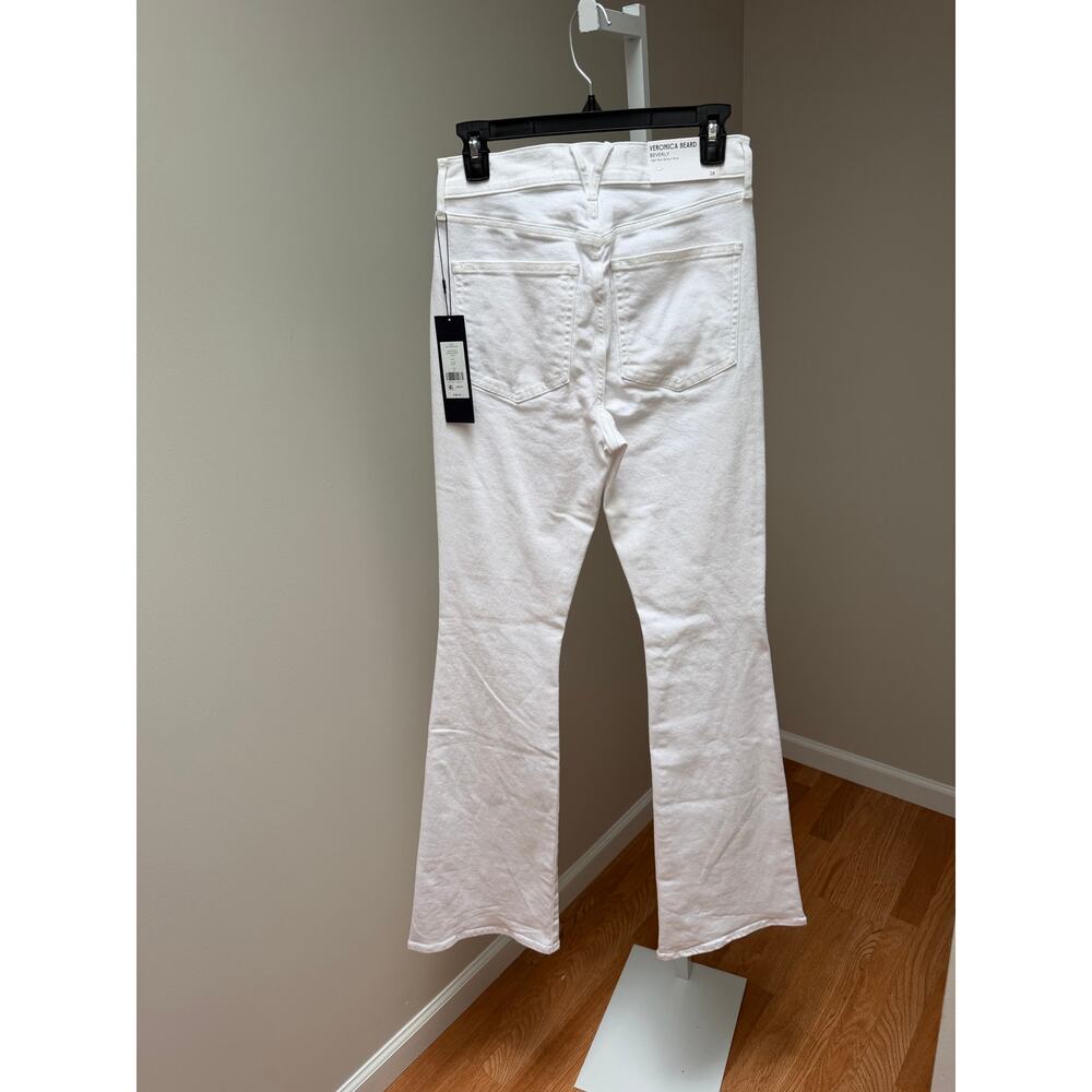 NEW Veronica Beard Beverly Skinny-Flare Jean White size 28 - Picture 6 of 7